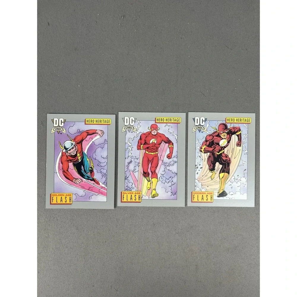 1991 DC Comic Cards FLASH Hero Heritage Set Of 3